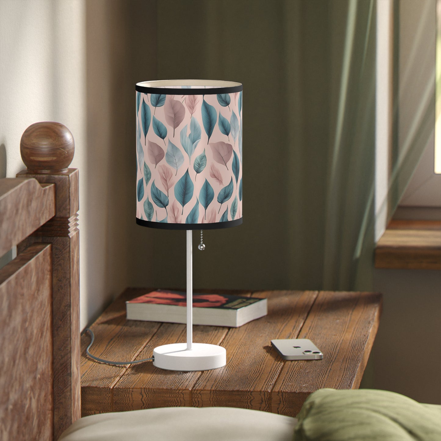 Verdant Blossom Brushstrokes Lamp on a Stand, US|CA plug