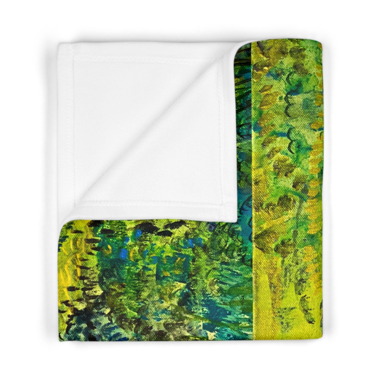 'Greens' by Julie Fejer Soft Fleece Baby Blanket