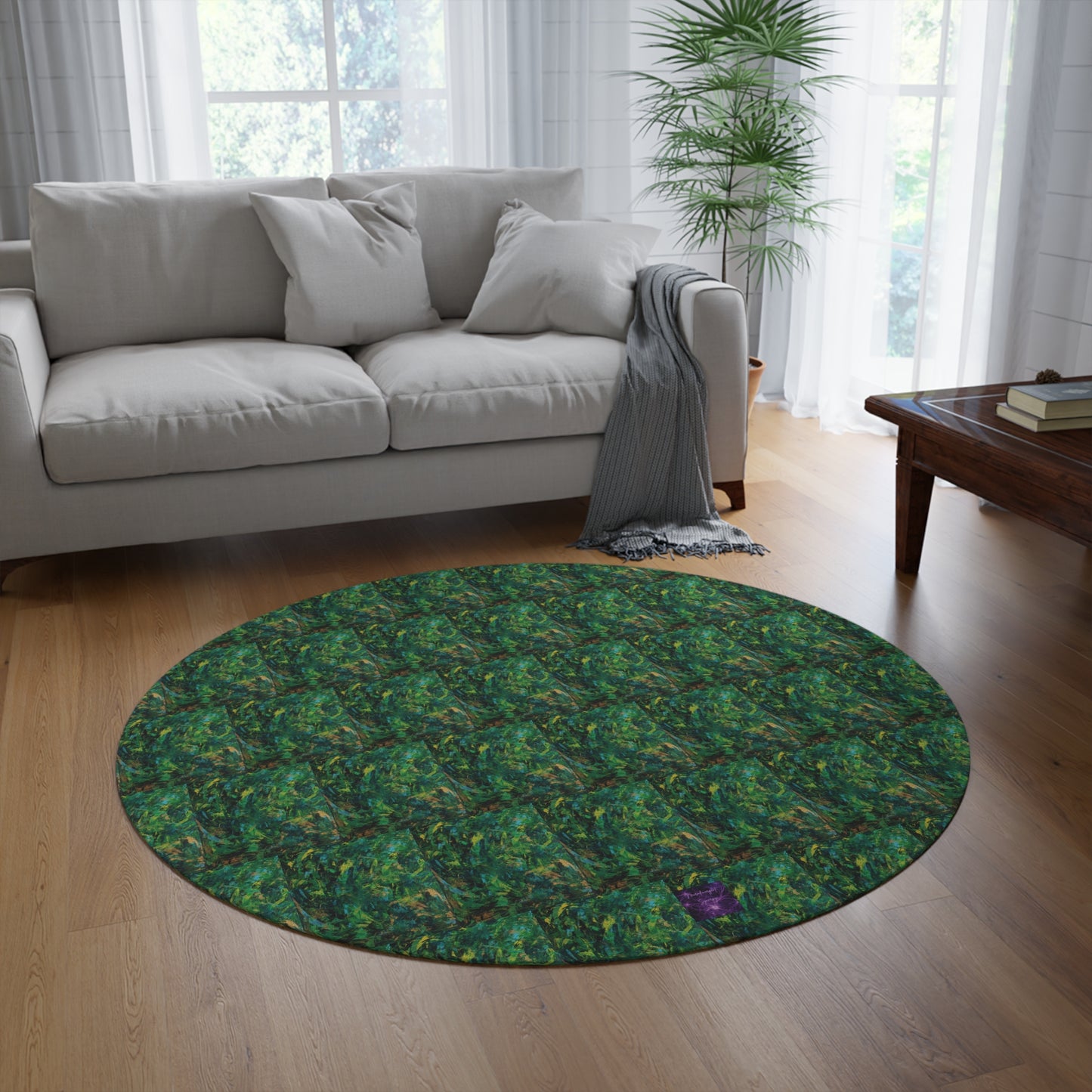 'The Woods and The Trees' by Catherine Sweet Round Rug