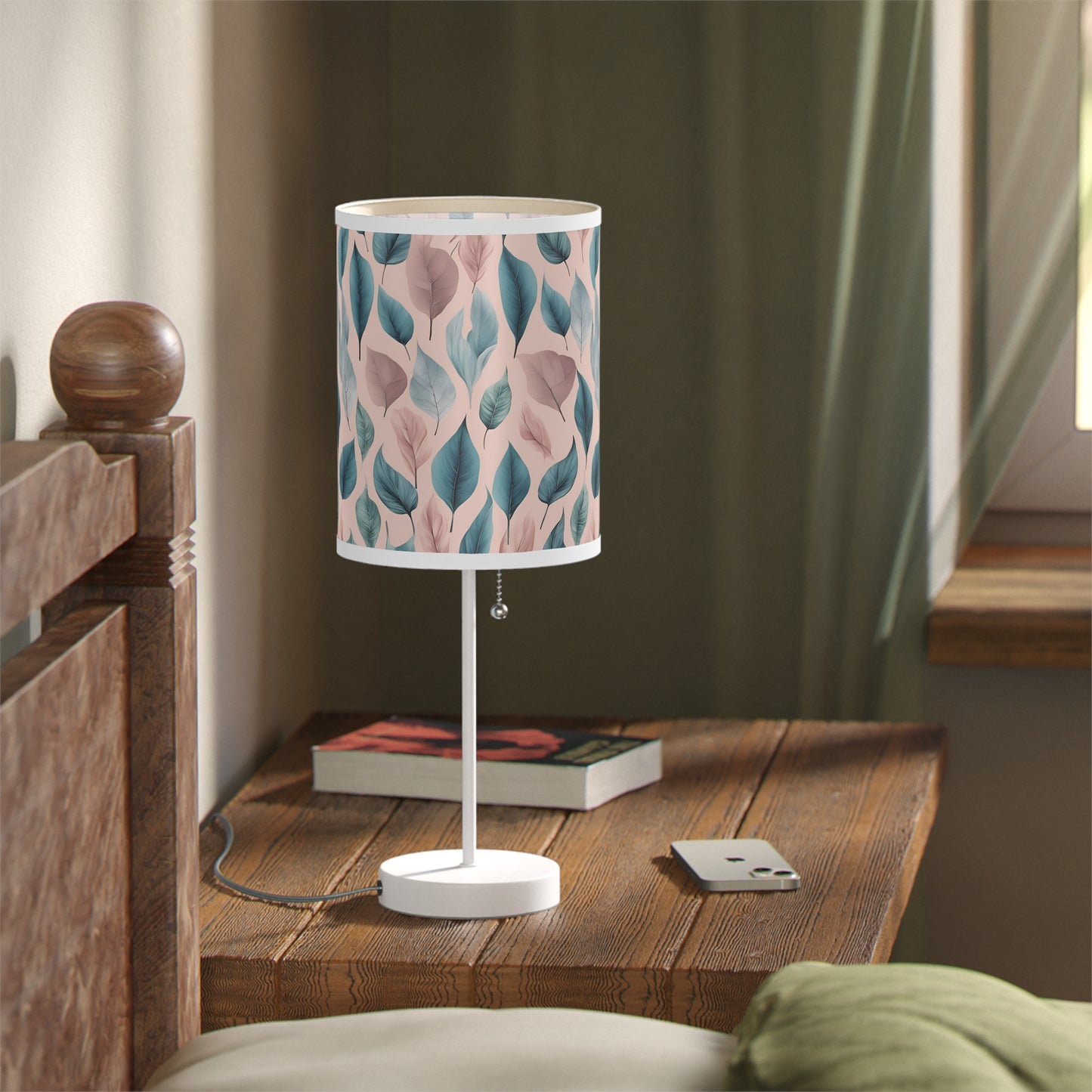 Verdant Blossom Brushstrokes Lamp on a Stand, US|CA plug