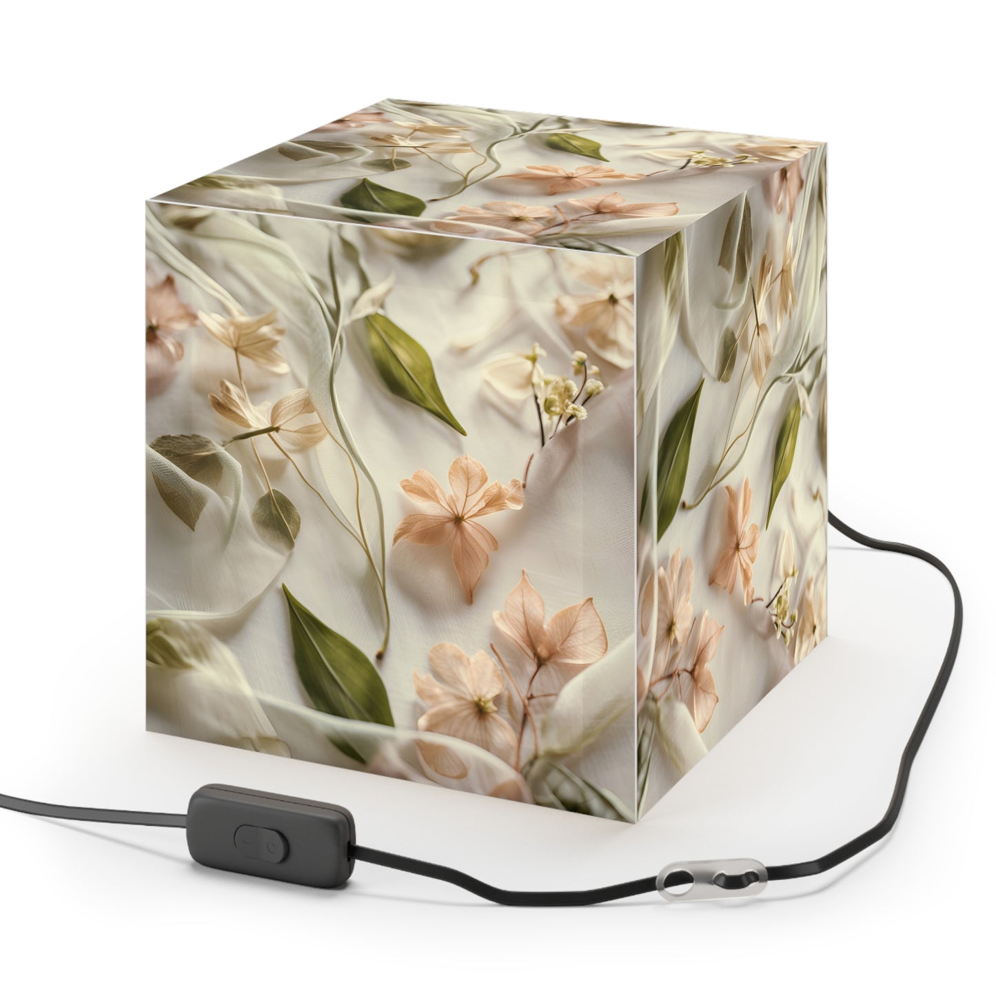 Botanical Elegance Light Cube Lamp Box