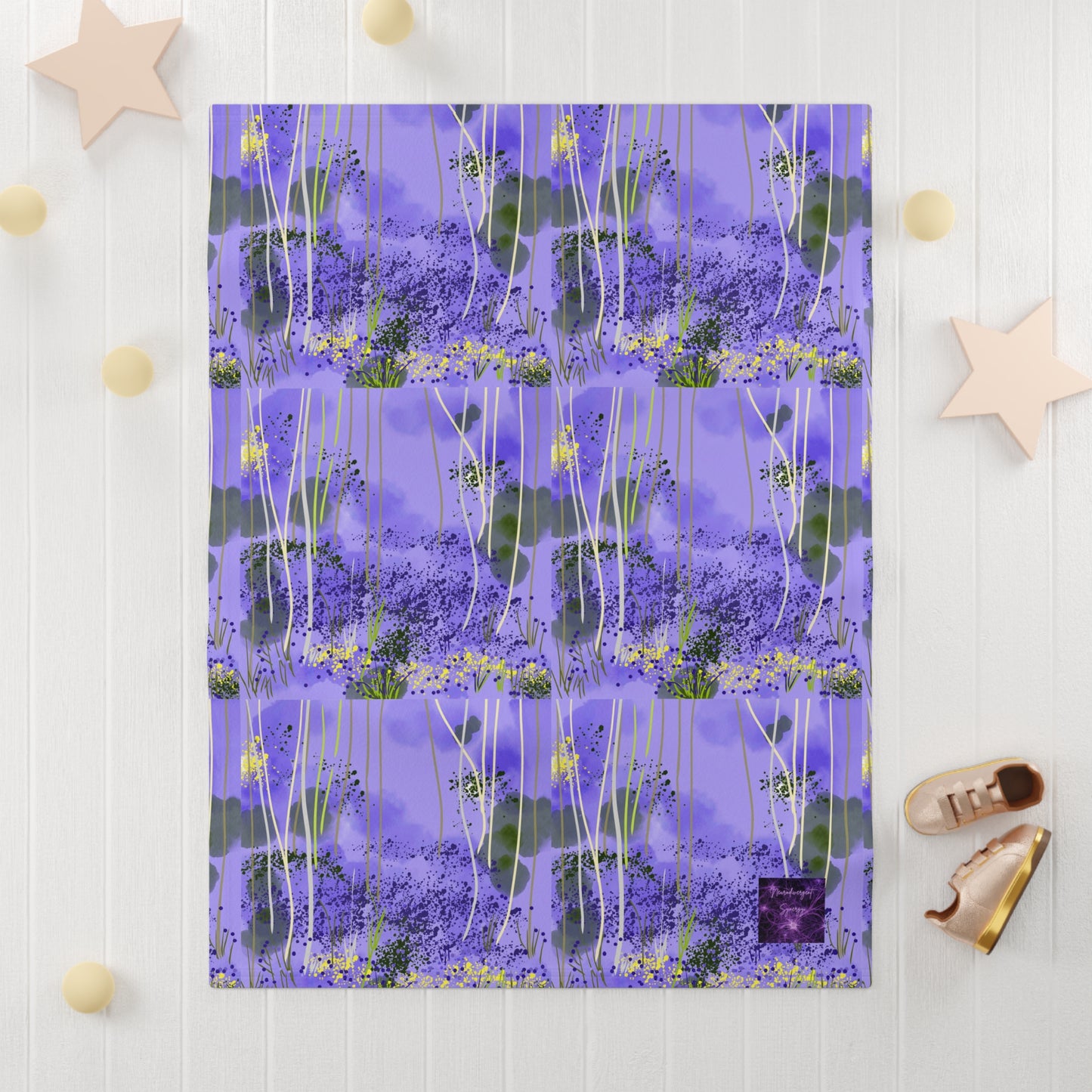 'Bluebell' by Julie Fejer Soft Fleece Baby Blanket