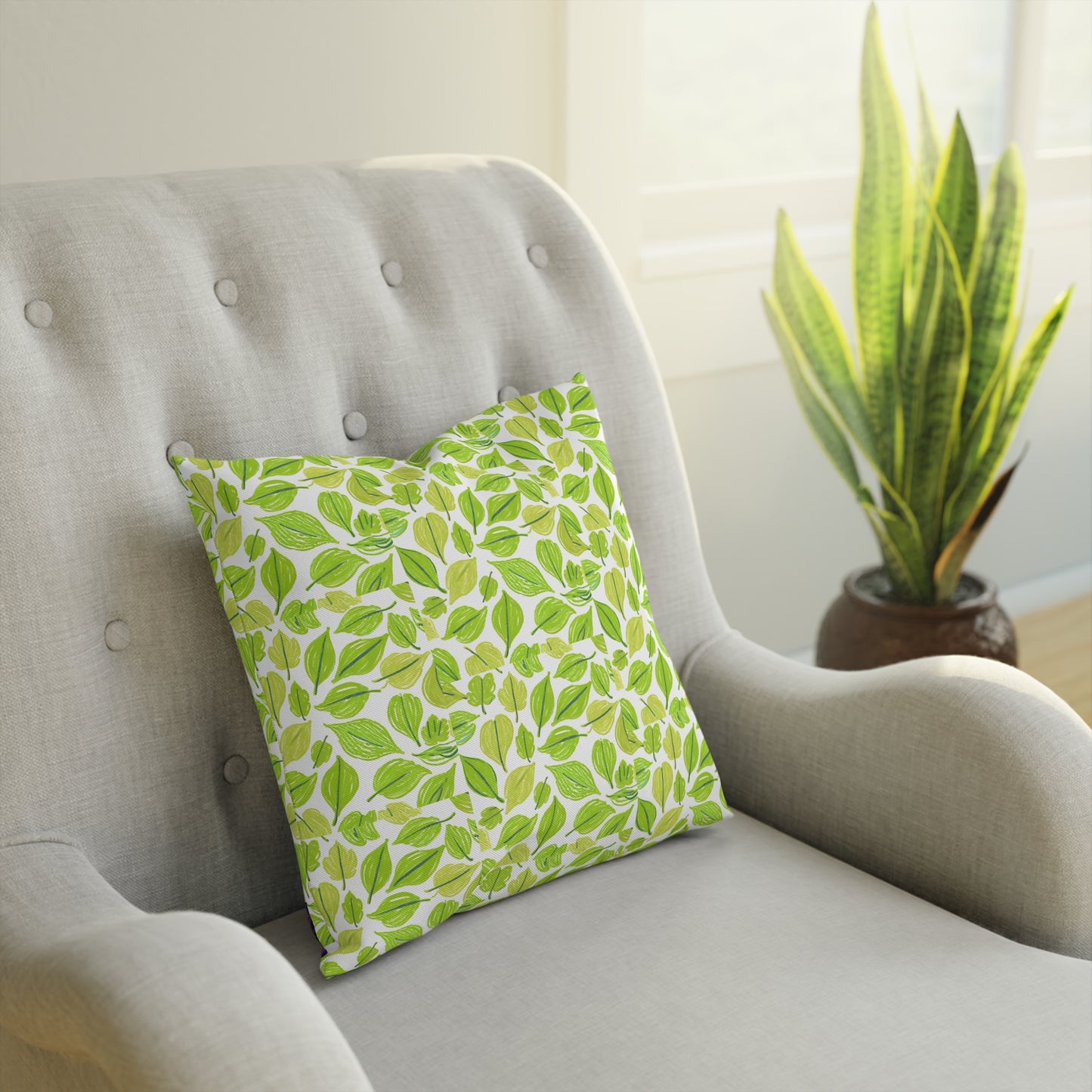 Green Leaves Eco-Friendly Pillow