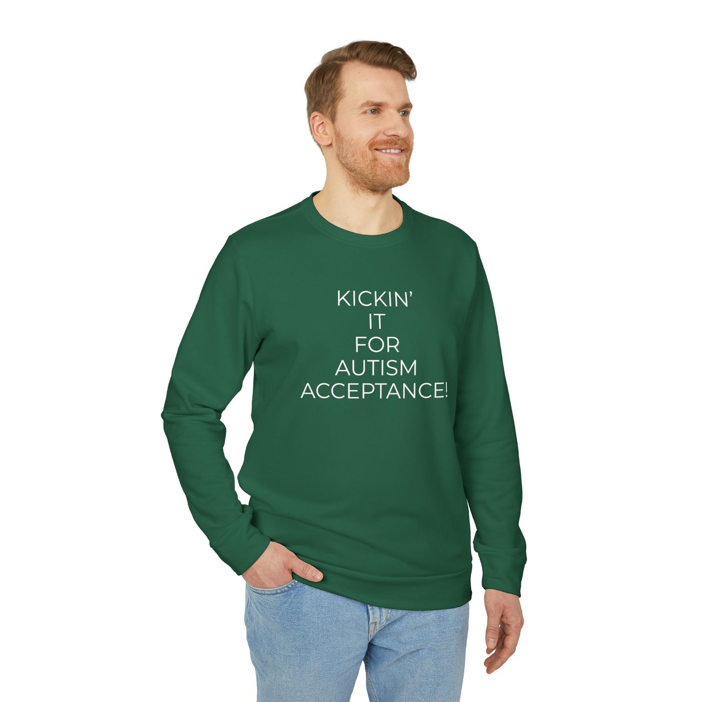 Adidas x Neurodivergent Synergy Unisex Crewneck Sweatshirt - KICKIN’ IT FOR AUTISM ACCEPTANCE!