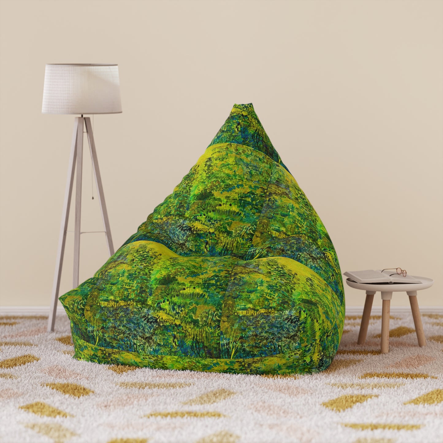 'Greens' by Julie Fejer Bean Bag Chair Cover