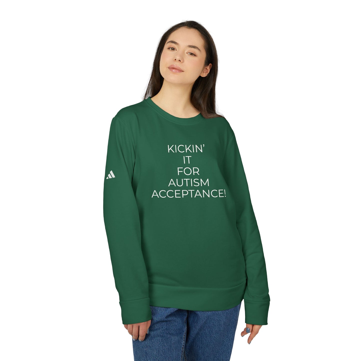 Adidas x Neurodivergent Synergy Unisex Crewneck Sweatshirt - KICKIN’ IT FOR AUTISM ACCEPTANCE!