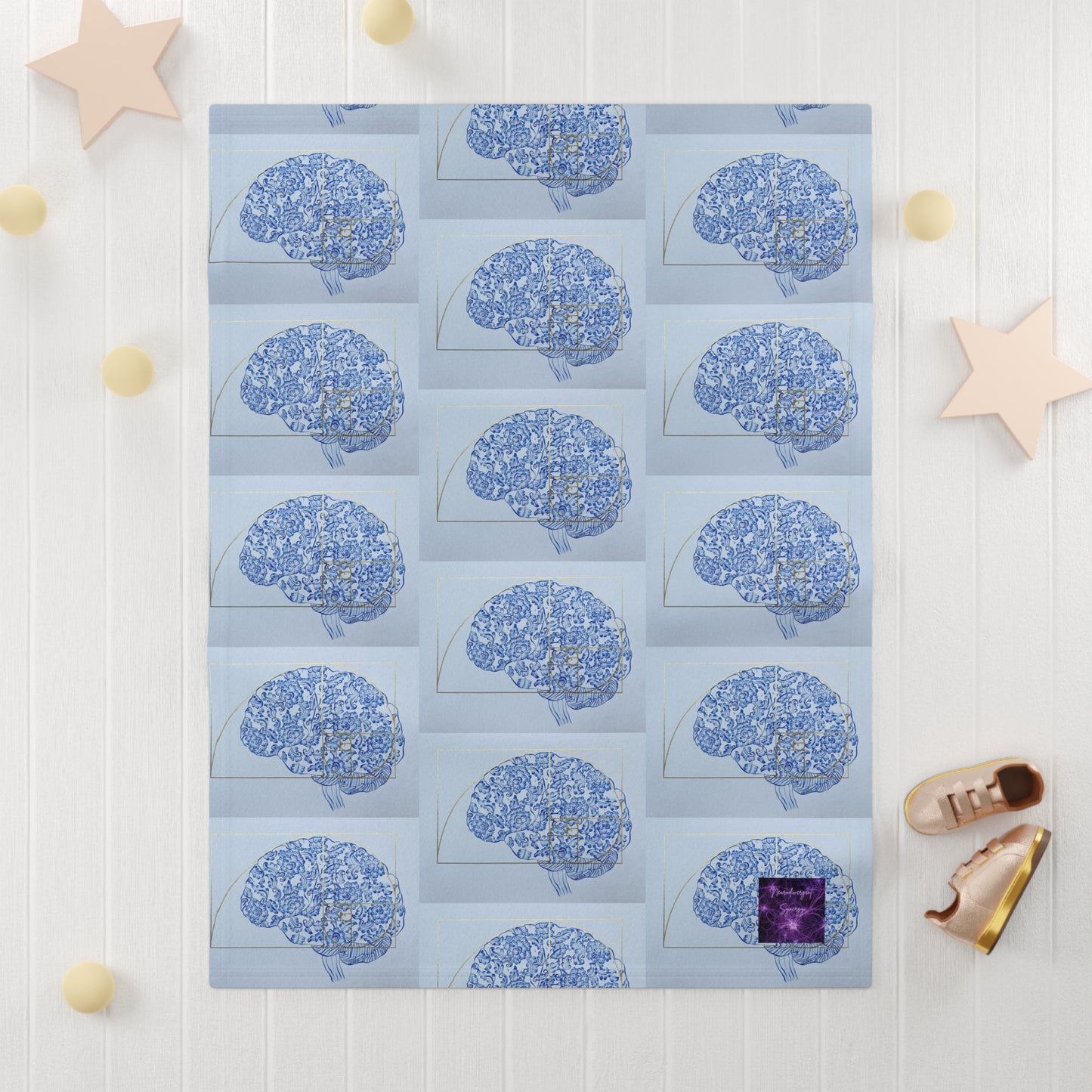 'Beautiful Mind' by  Nagihan Seymour Soft Fleece Baby Blanket