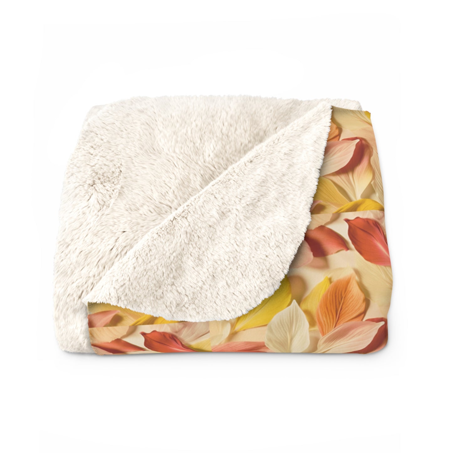 Textured Petals Sherpa Fleece Blanket