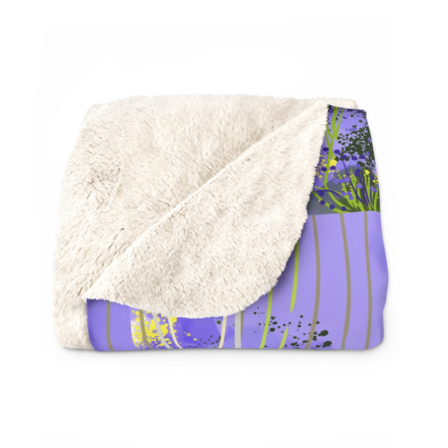 'Bluebell' by Julie Fejer Sherpa Fleece Blanket