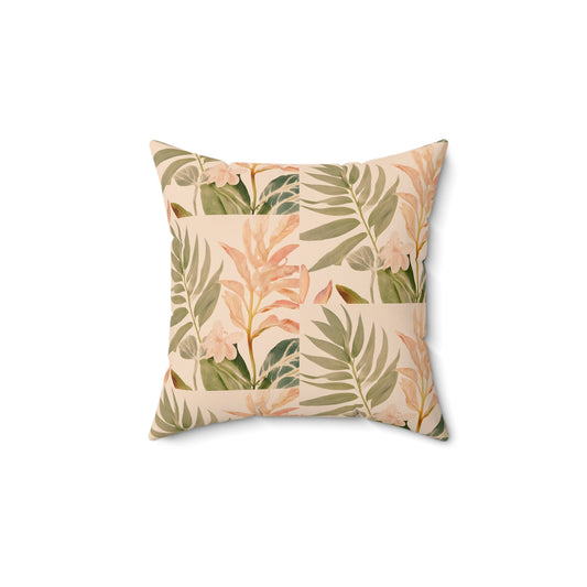 Nature's Aura Faux Suede Square Pillow