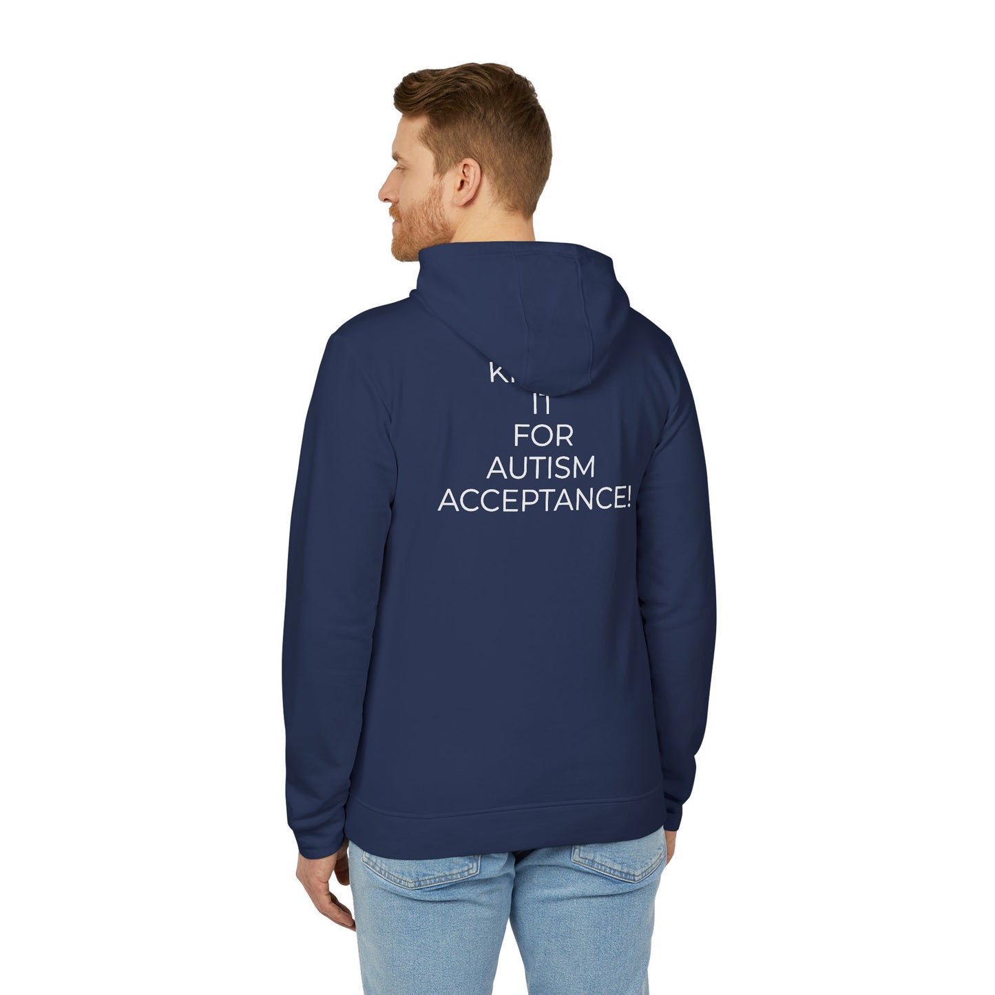 Adidas x Neurodivergent Synergy Unisex Fleece Hoodie - KICKIN’ IT  FOR  AUTISM  ACCEPTANCE!