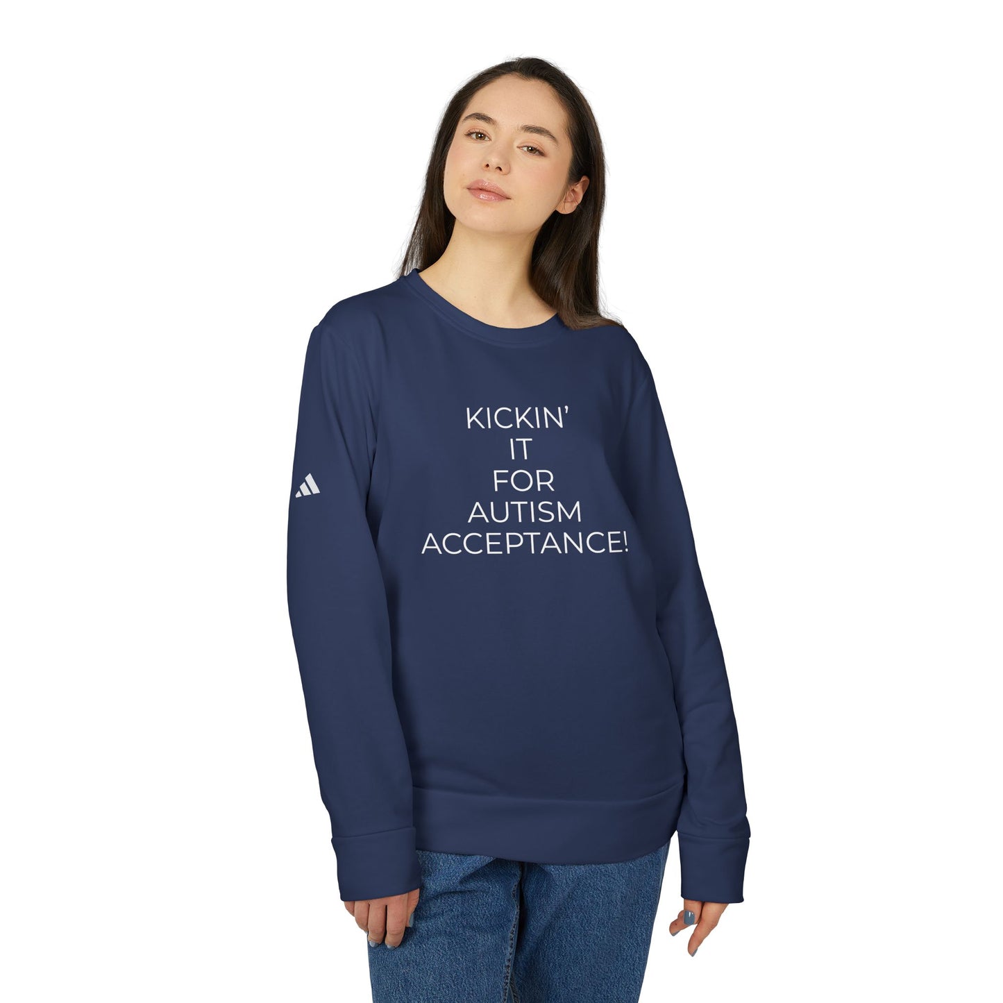 Adidas x Neurodivergent Synergy Unisex Crewneck Sweatshirt - KICKIN’ IT FOR AUTISM ACCEPTANCE!