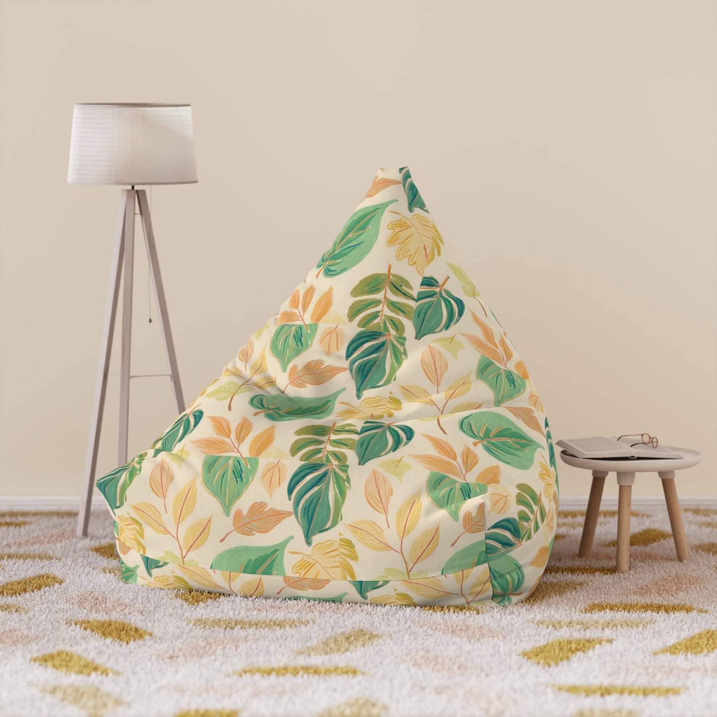 Calm Leaves Bean Bag Chair Cover