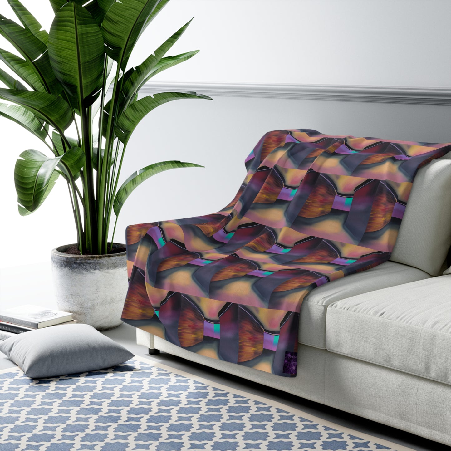 'Around The Corner' by Sarah Pooley Sherpa Fleece Blanket