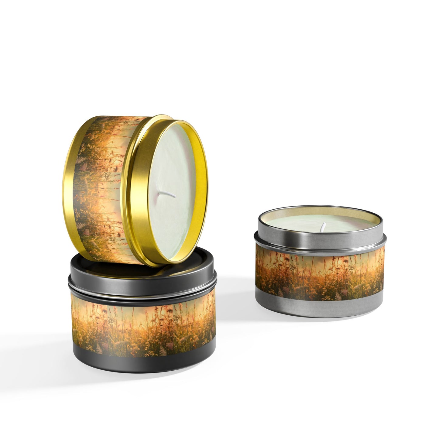 Meadow Tin Candles