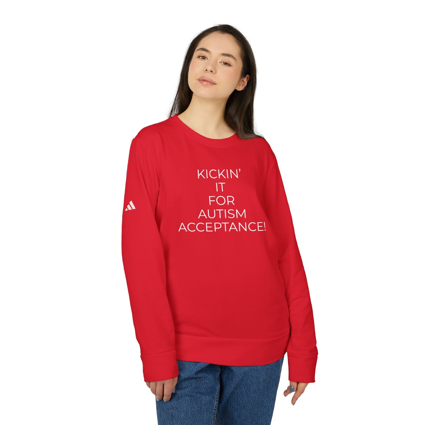 Adidas x Neurodivergent Synergy Unisex Crewneck Sweatshirt - KICKIN’ IT FOR AUTISM ACCEPTANCE!