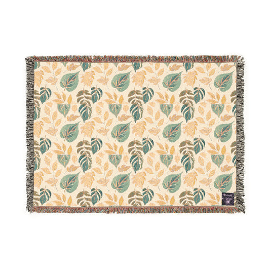 Calm Leaves 100% Cotton Cozy Blanket