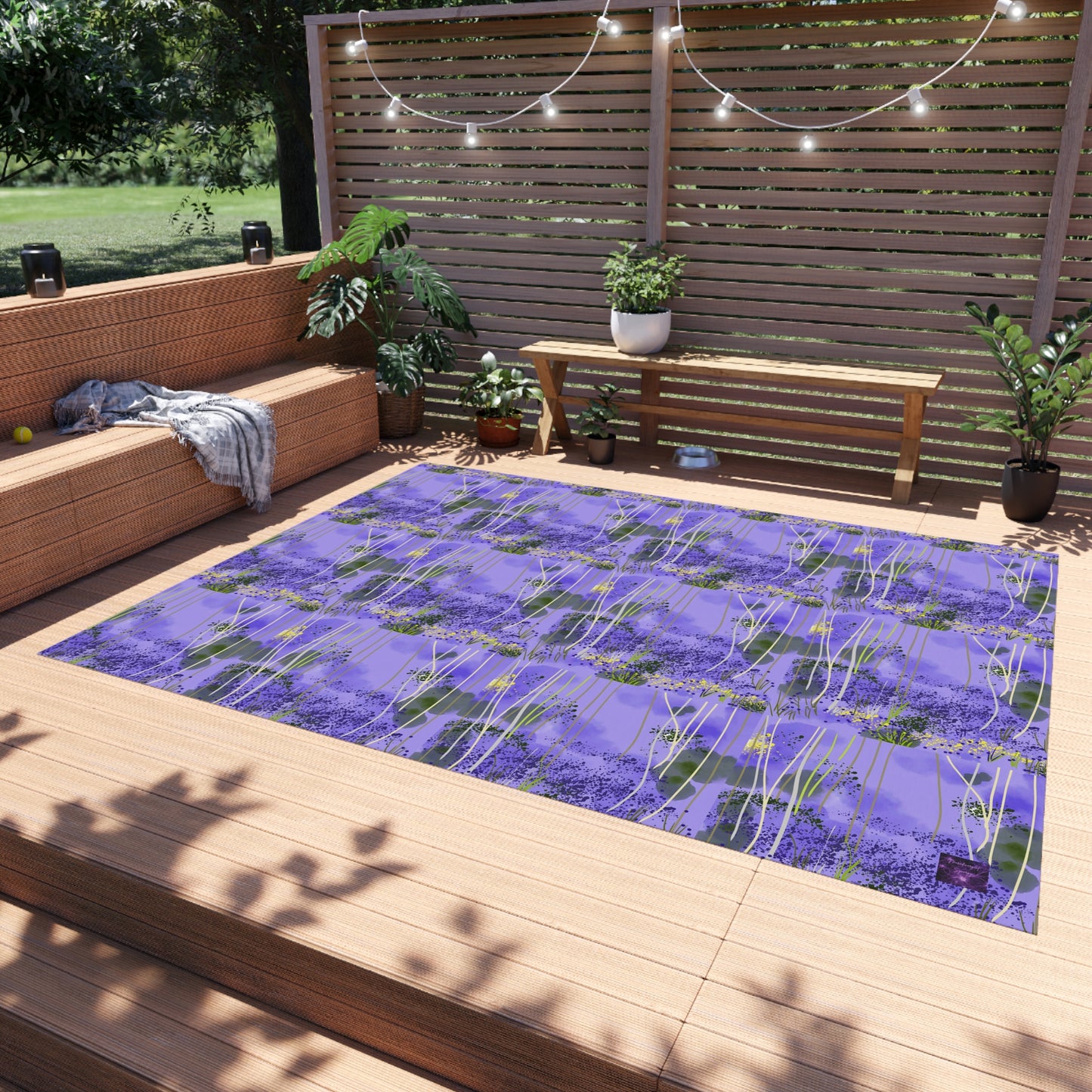 'Bluebell' by Julie Fejer Outdoor Rug