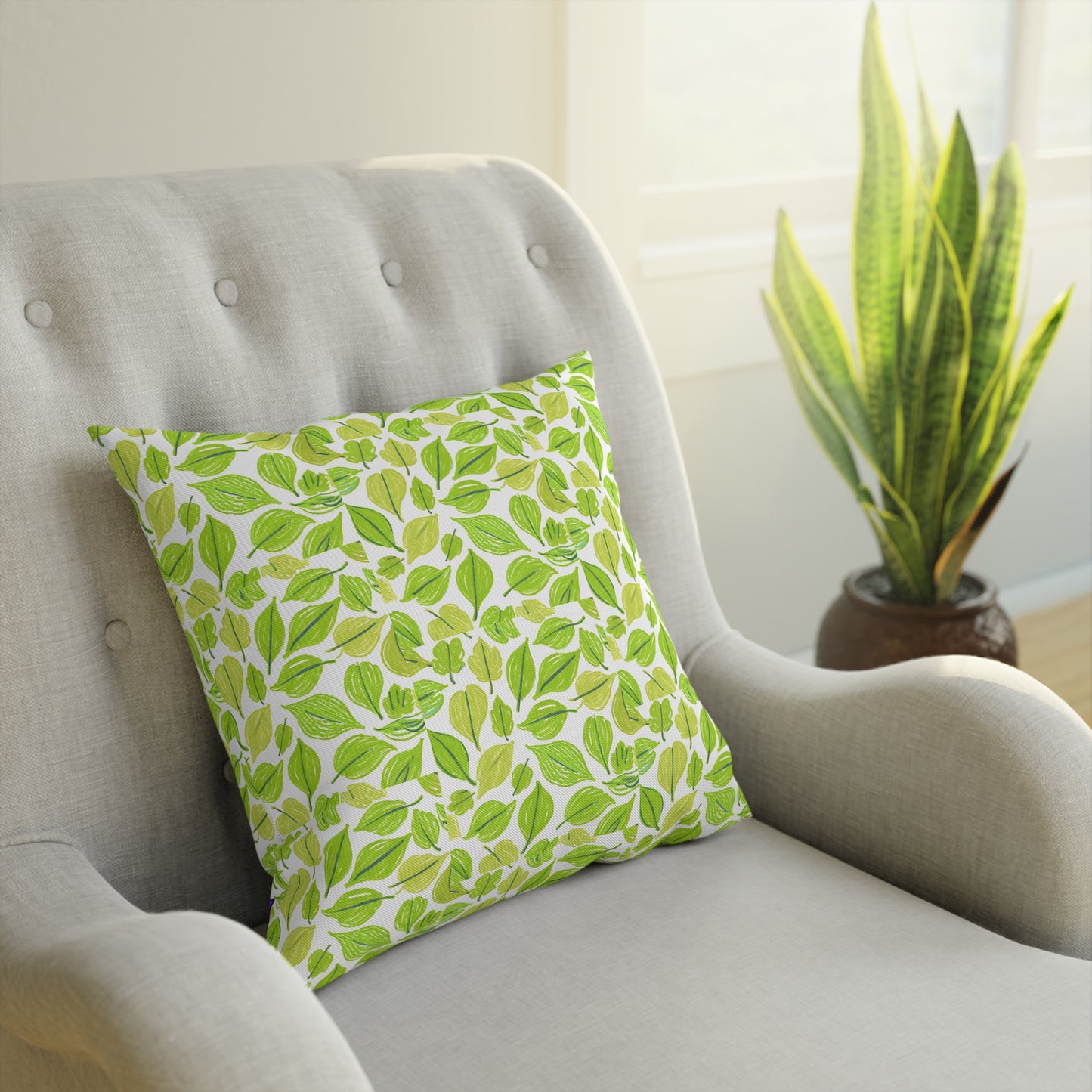 Green Leaves Eco-Friendly Pillow