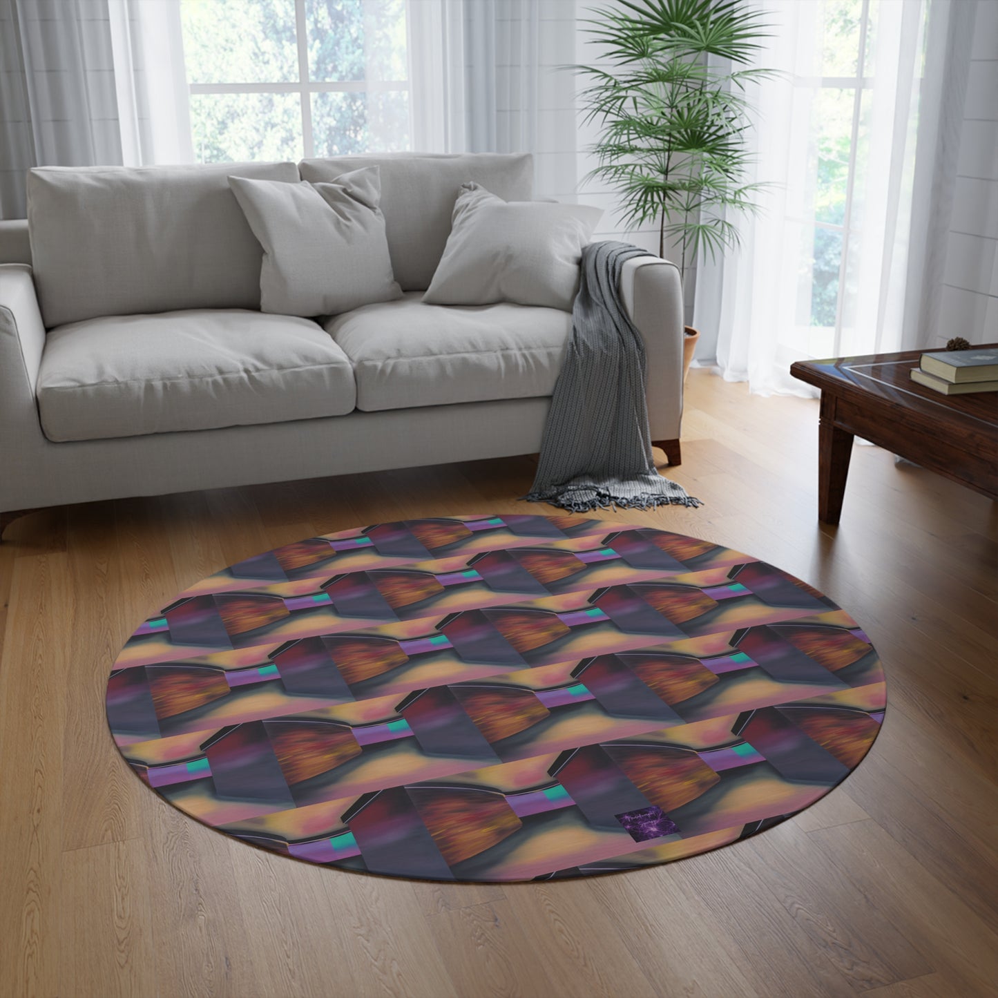 'Around The Corner' by Sarah Pooley Round Rug