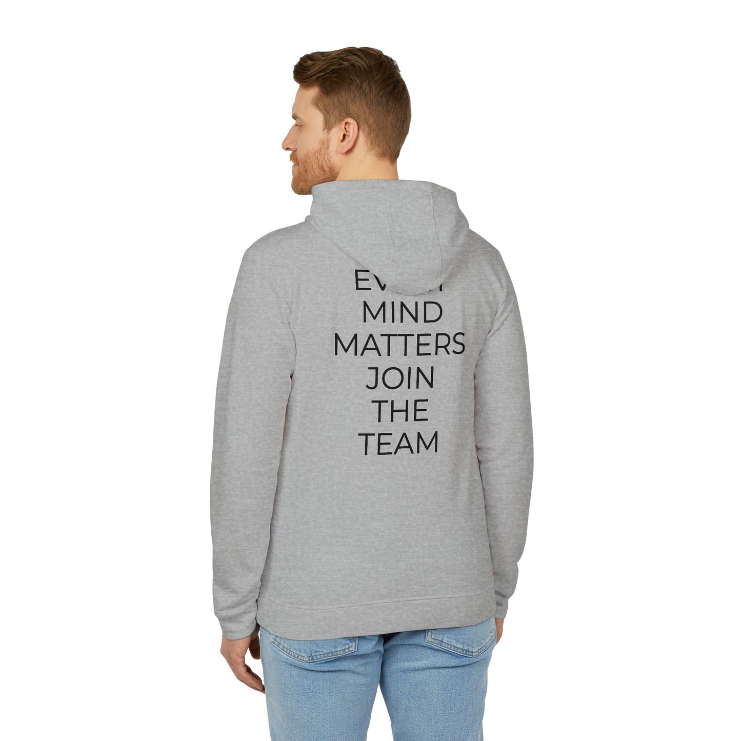 Adidas x Neurodivergent Synergy Unisex Fleece Hoodie - EVERY MIND MATTERS JOIN THE TEAM