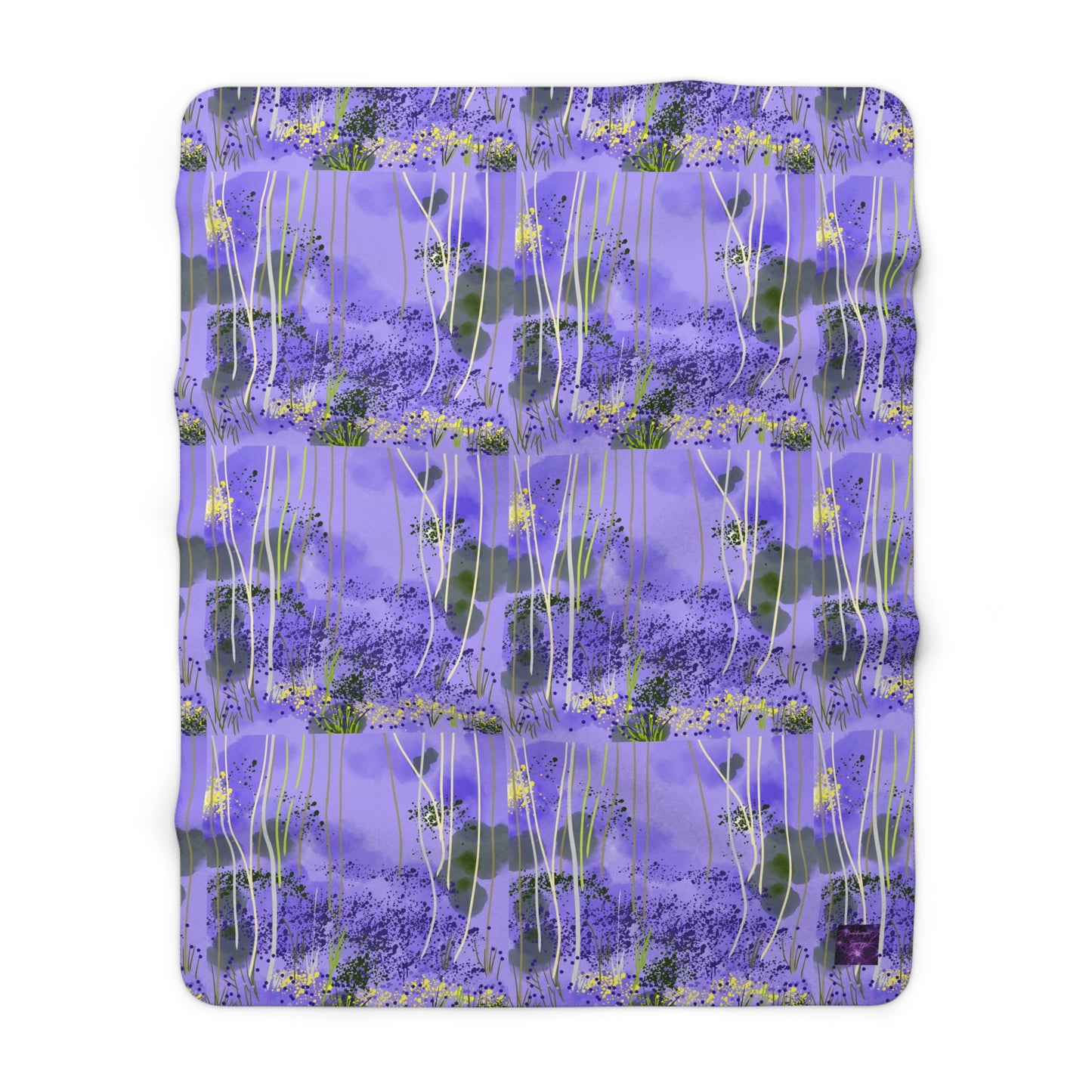 'Bluebell' by Julie Fejer Sherpa Fleece Blanket