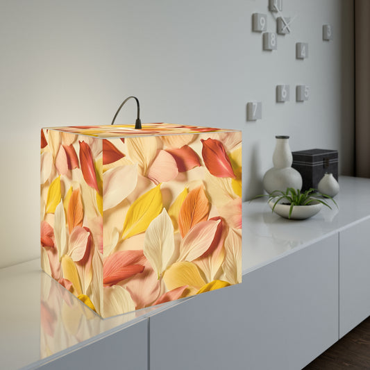 Textured Petals Light Cube Lamp Box