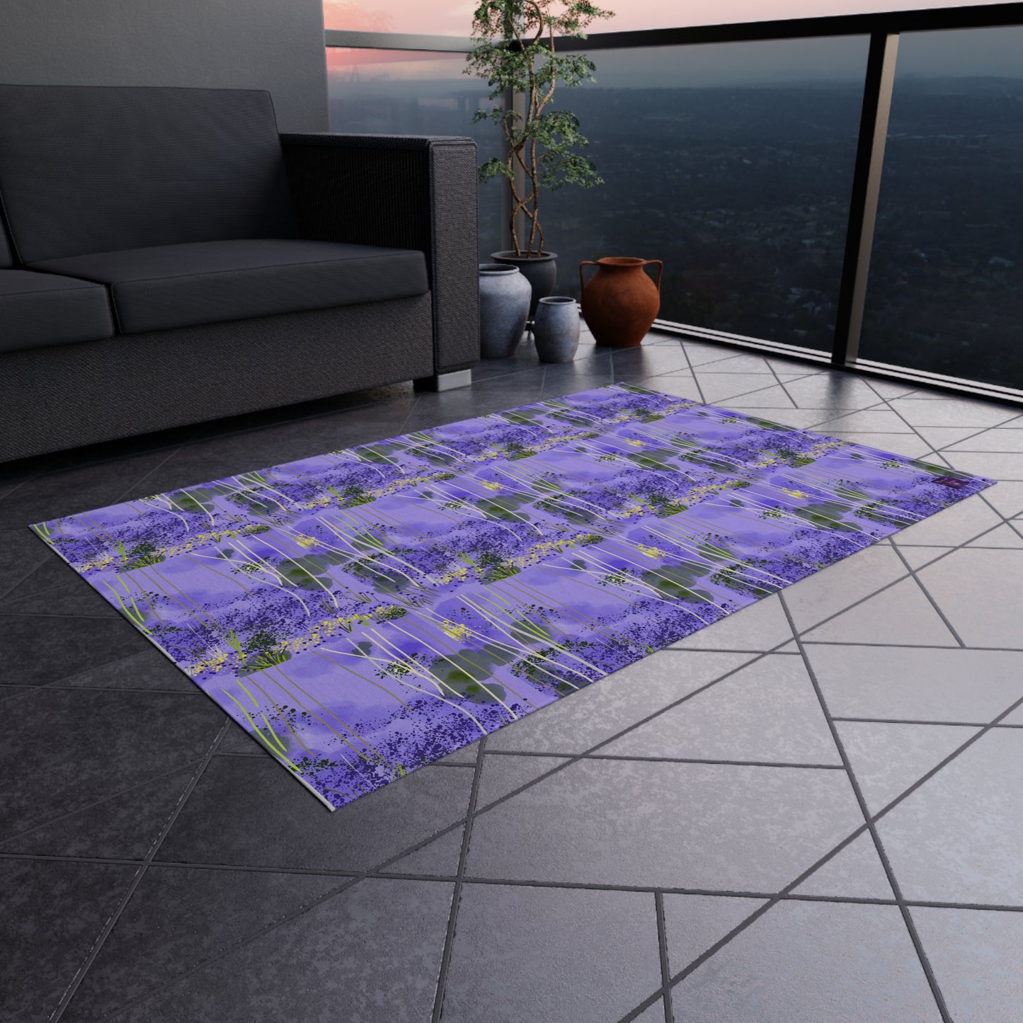 'Bluebell' by Julie Fejer Outdoor Rug