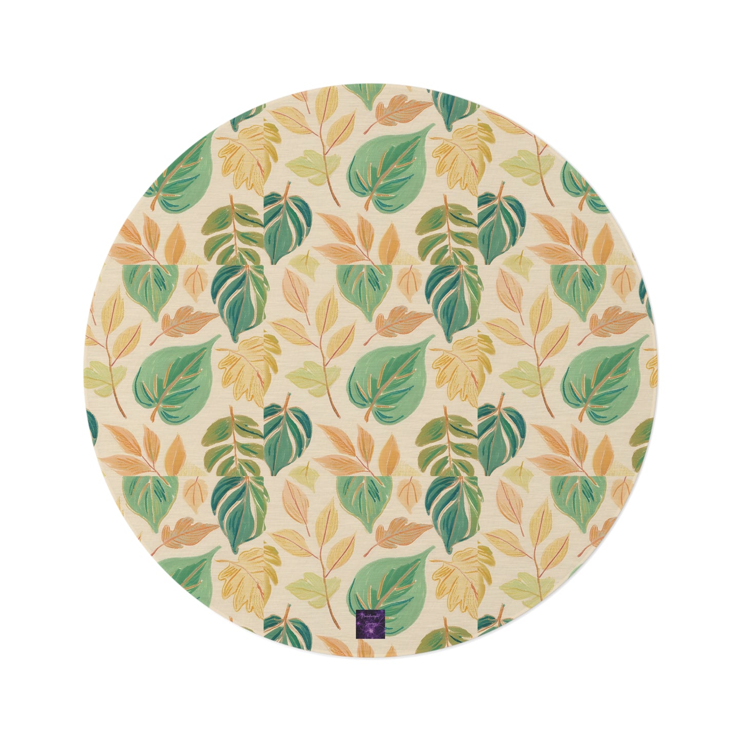 Calm Leaves Round Rug