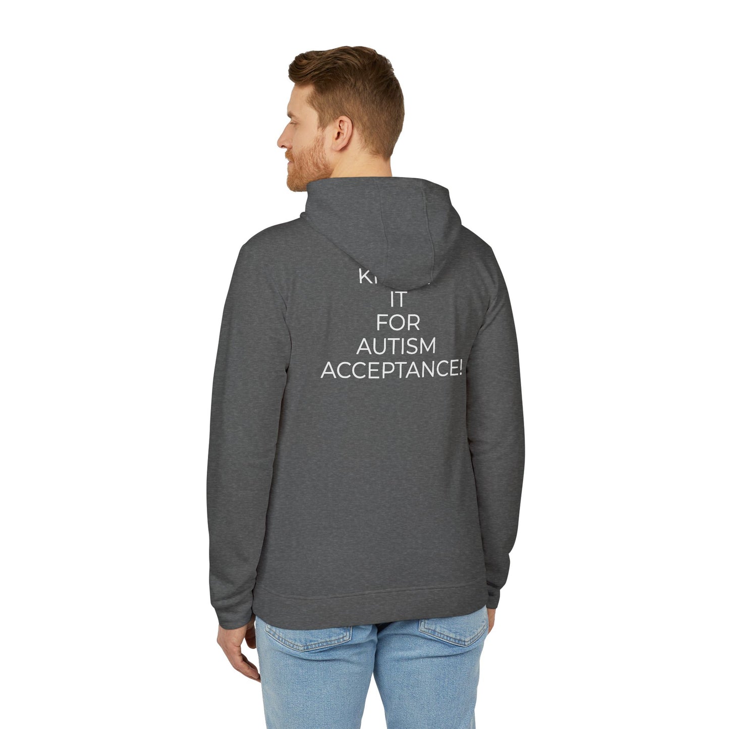 Adidas x Neurodivergent Synergy Unisex Fleece Hoodie - KICKIN’ IT  FOR  AUTISM  ACCEPTANCE!