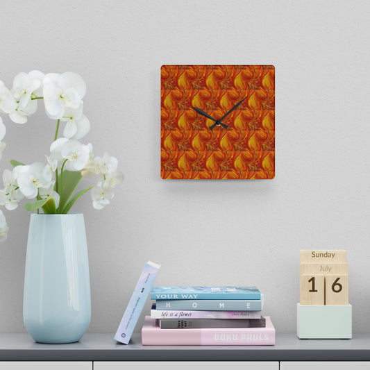 Autumn x Anum Acrylic Wall Clock Art A3