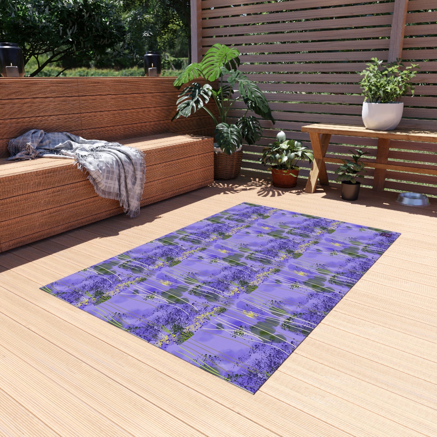 'Bluebell' by Julie Fejer Outdoor Rug