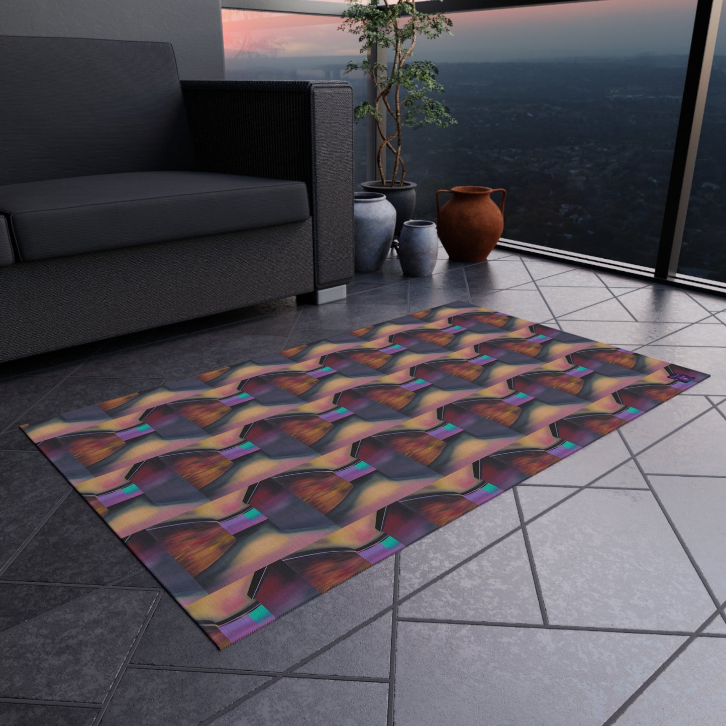 'Around The Corner' by Sarah Pooley Outdoor Rug