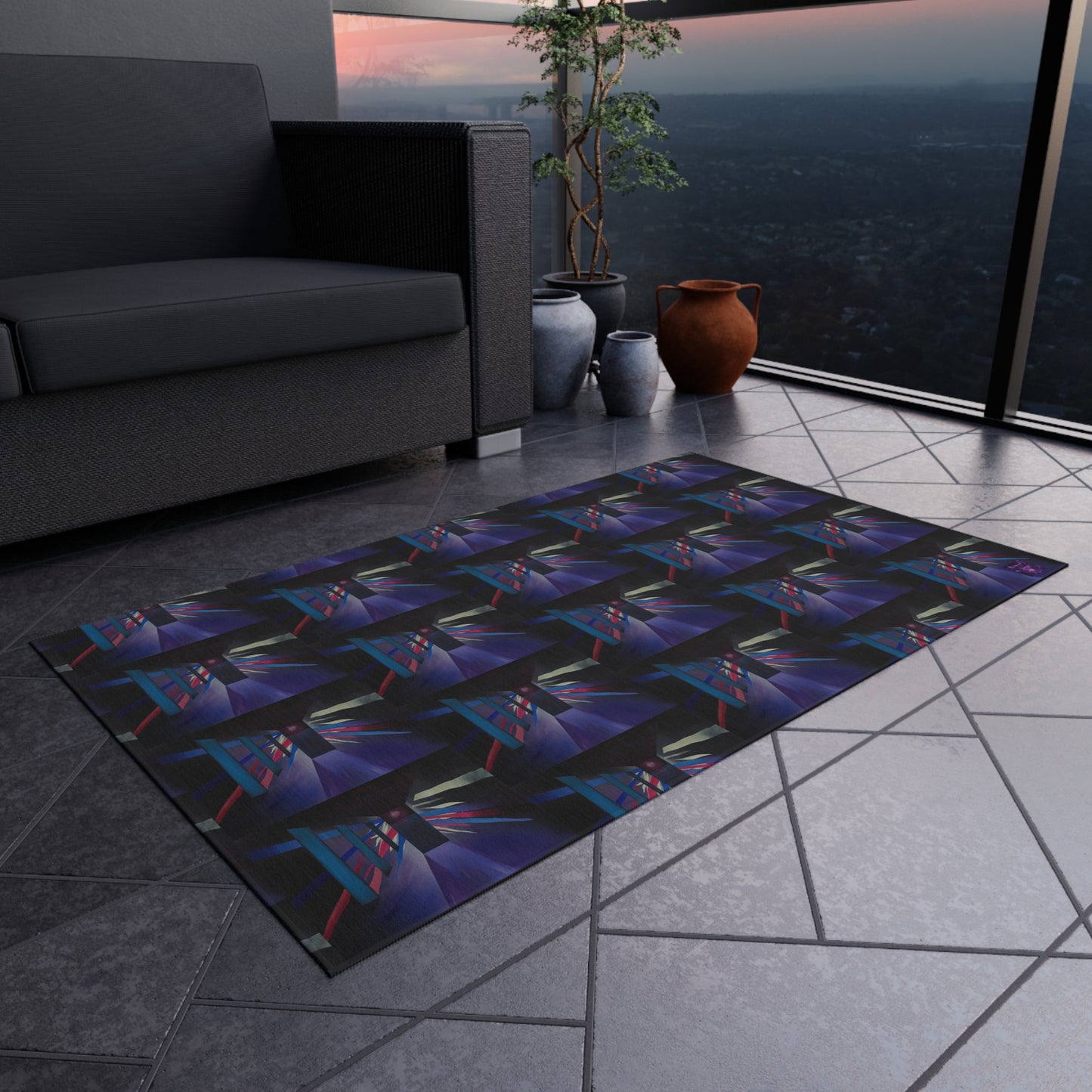 'The Corridor' by Sarah Pooley Outdoor Rug