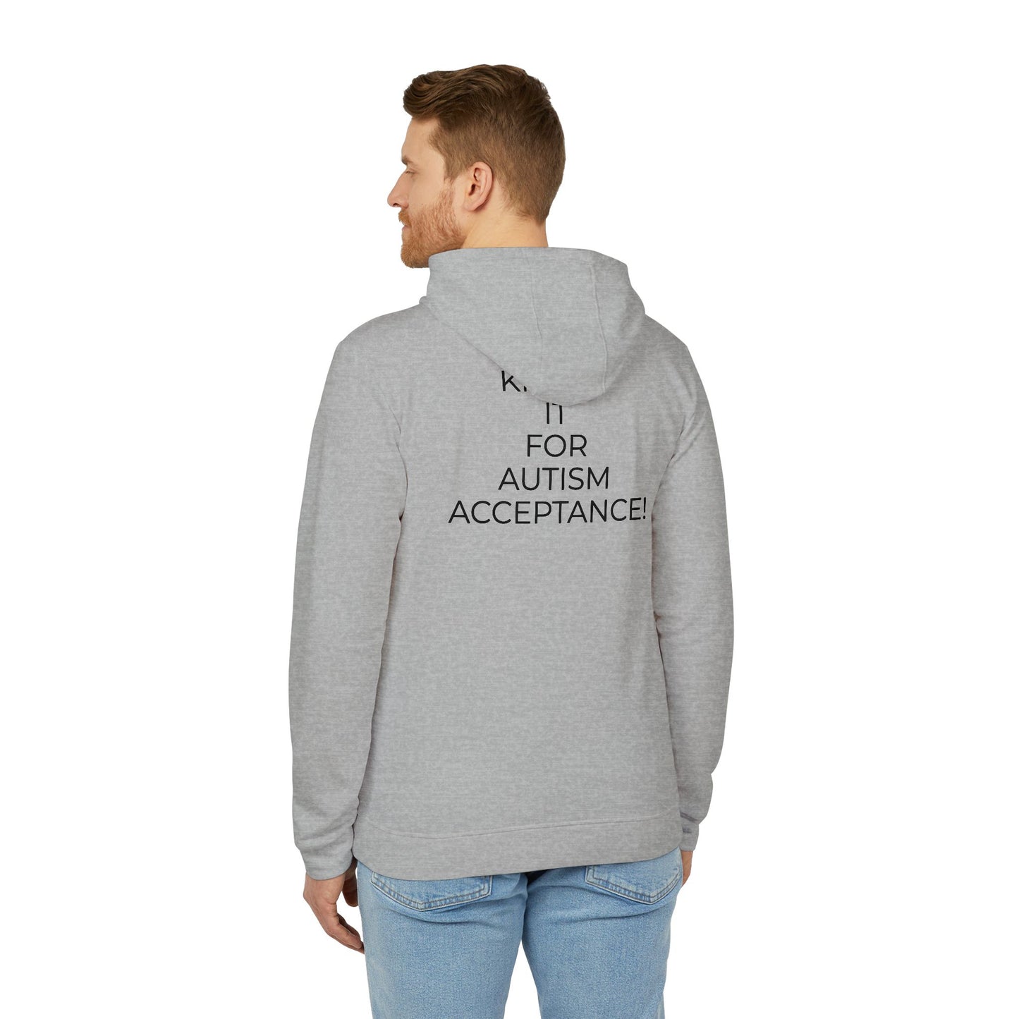 Adidas x Neurodivergent Synergy Unisex Fleece Hoodie - KICKIN’ IT  FOR  AUTISM  ACCEPTANCE!