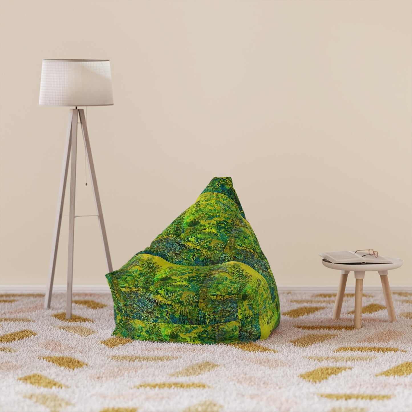 'Greens' by Julie Fejer Bean Bag Chair Cover