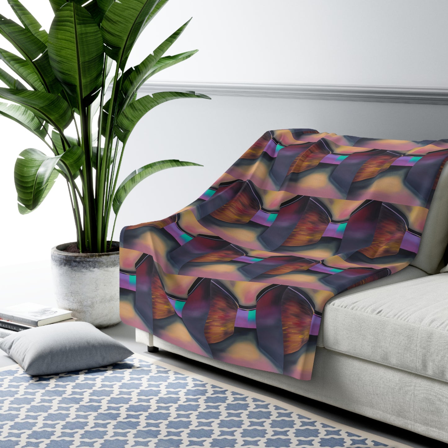 'Around The Corner' by Sarah Pooley Sherpa Fleece Blanket