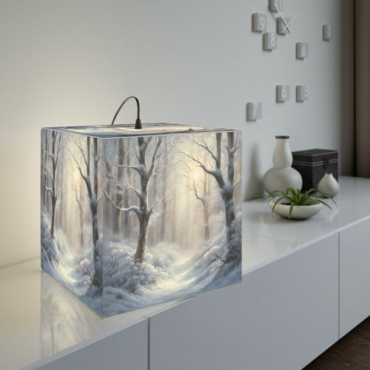 Winter Woodland Light Cube Lamp