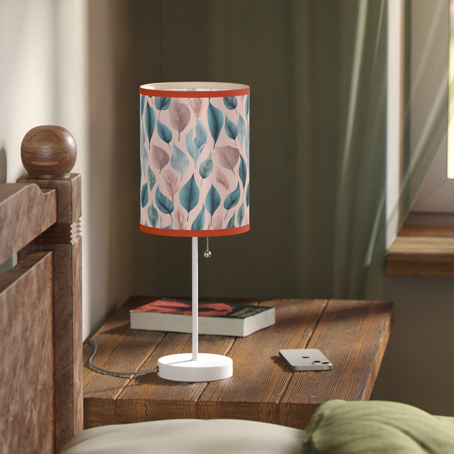 Verdant Blossom Brushstrokes Lamp on a Stand, US|CA plug