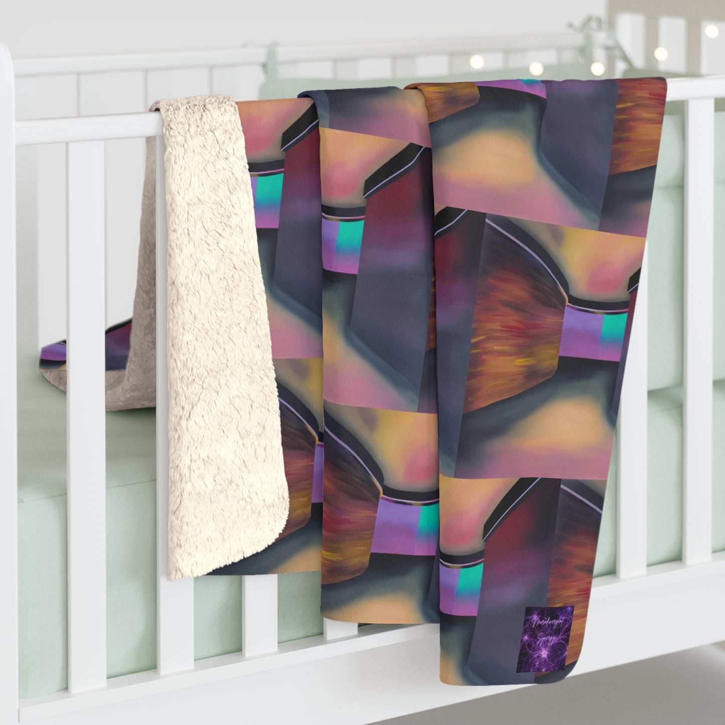 'Around The Corner' by Sarah Pooley Sherpa Fleece Blanket