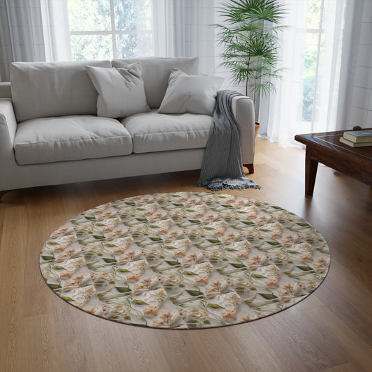 Botanical Elegance Round Rug