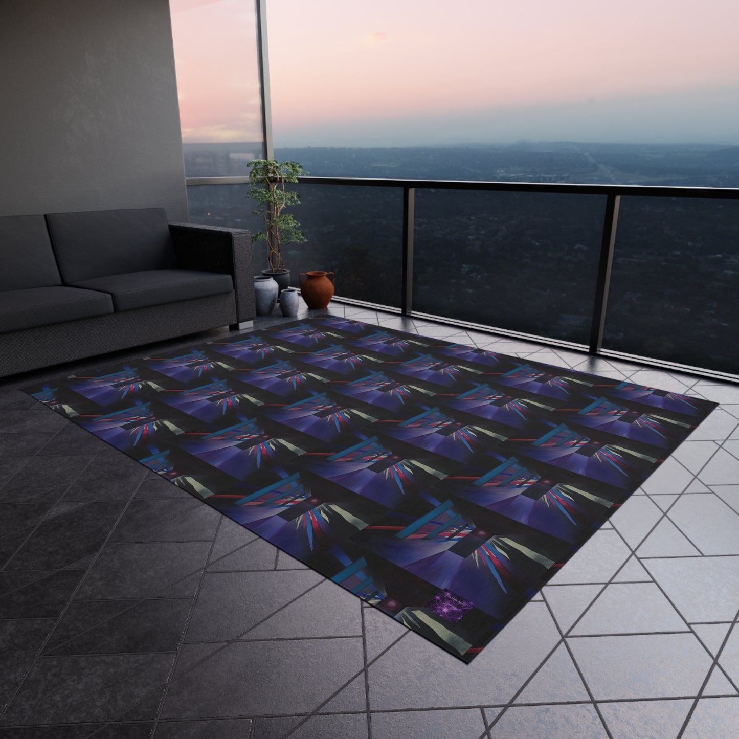 'The Corridor' by Sarah Pooley Outdoor Rug