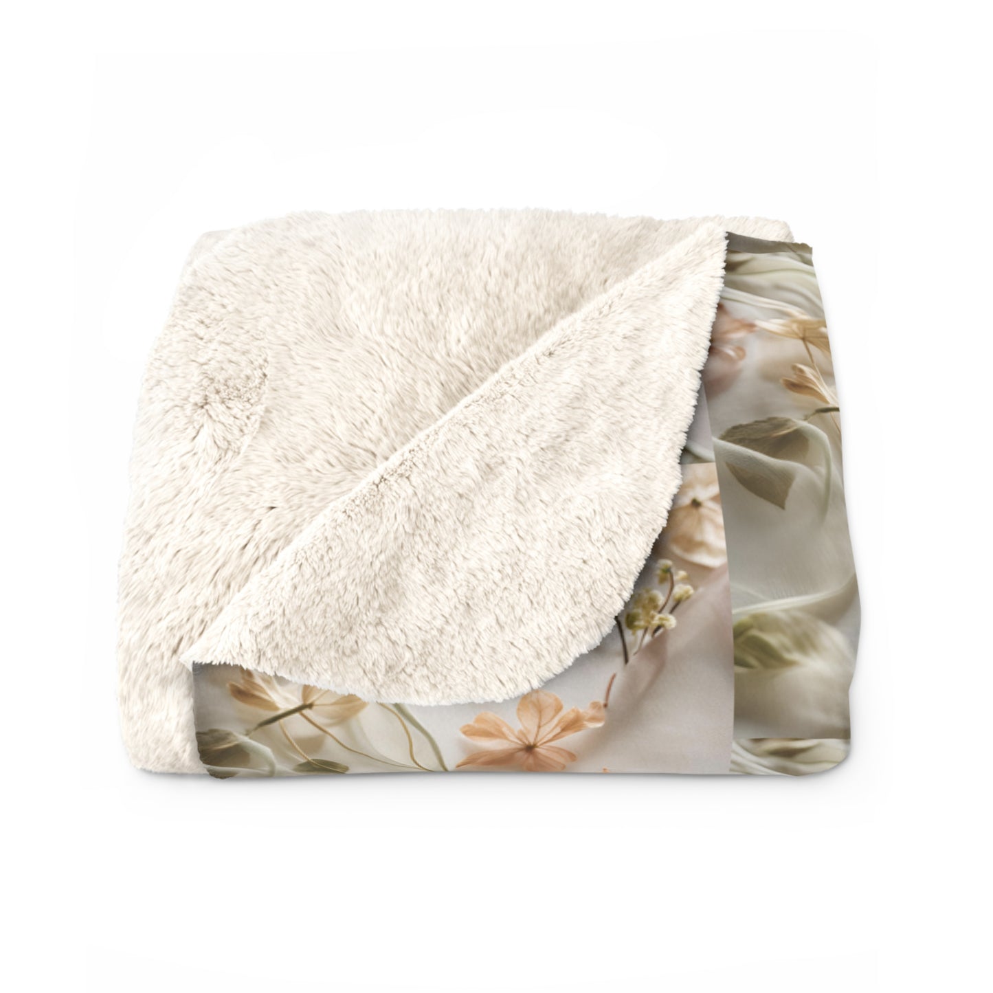 Botanical Elegance Sherpa Fleece Blanket