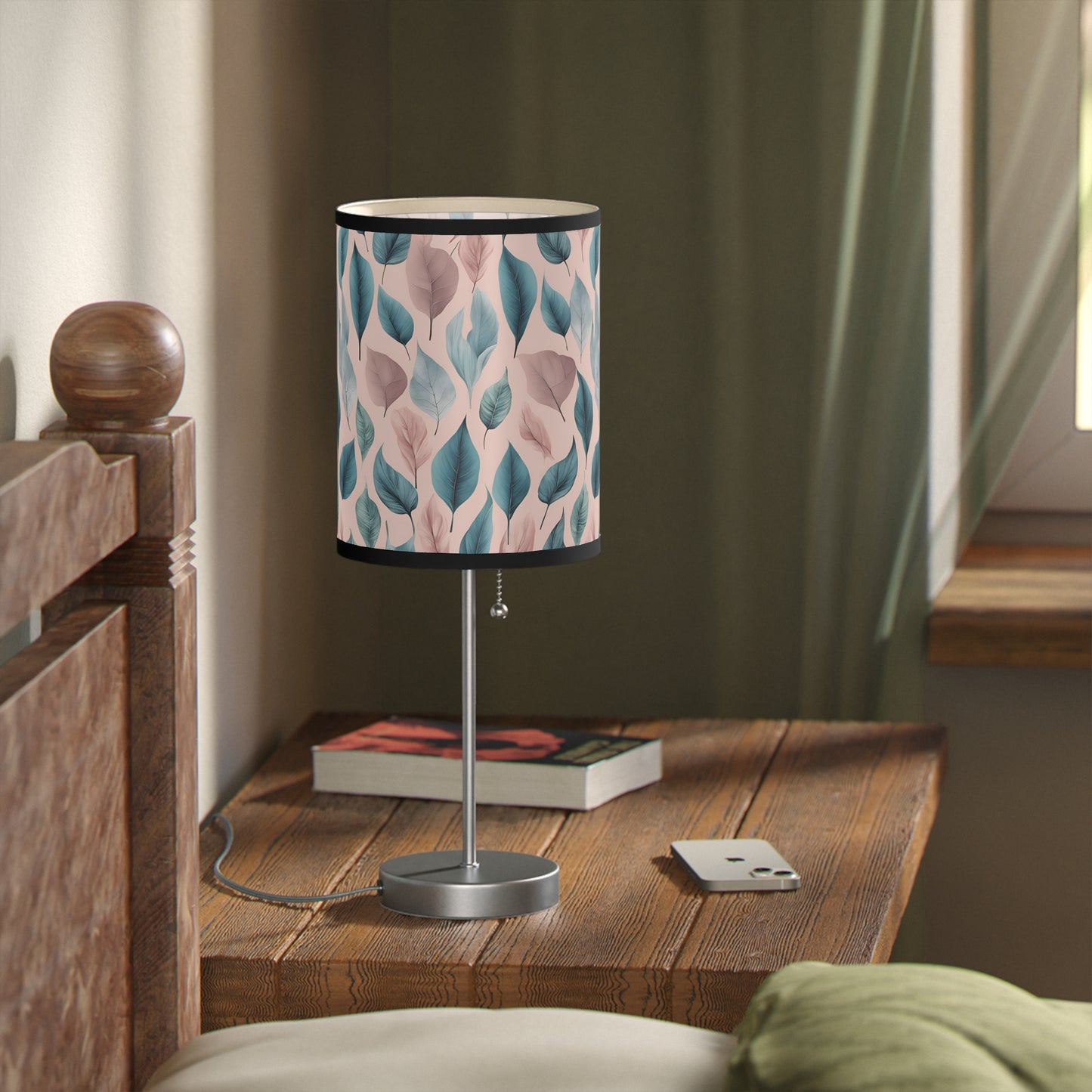 Verdant Blossom Brushstrokes Lamp on a Stand, US|CA plug