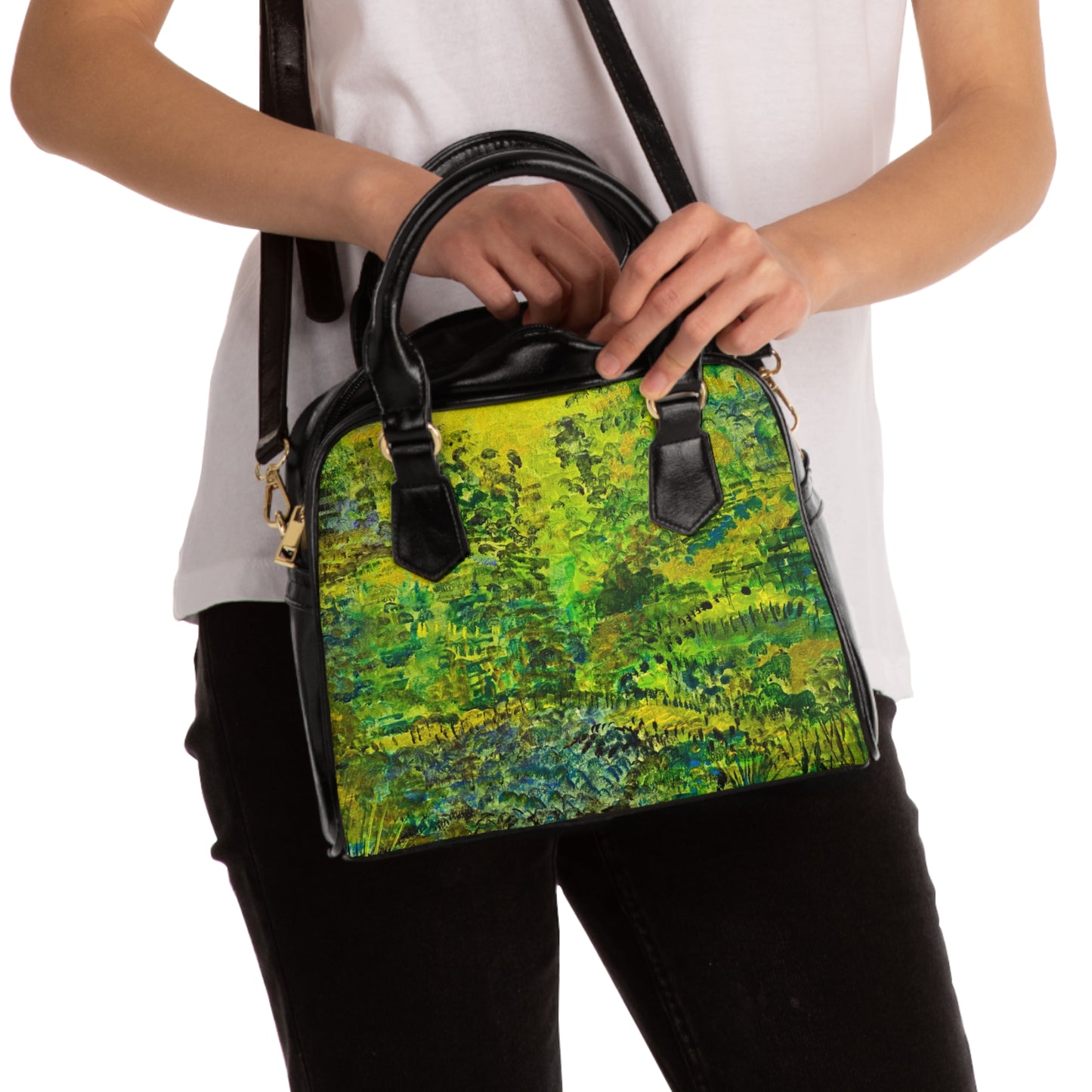 'Greens' by Julie Fejer Hand Bag