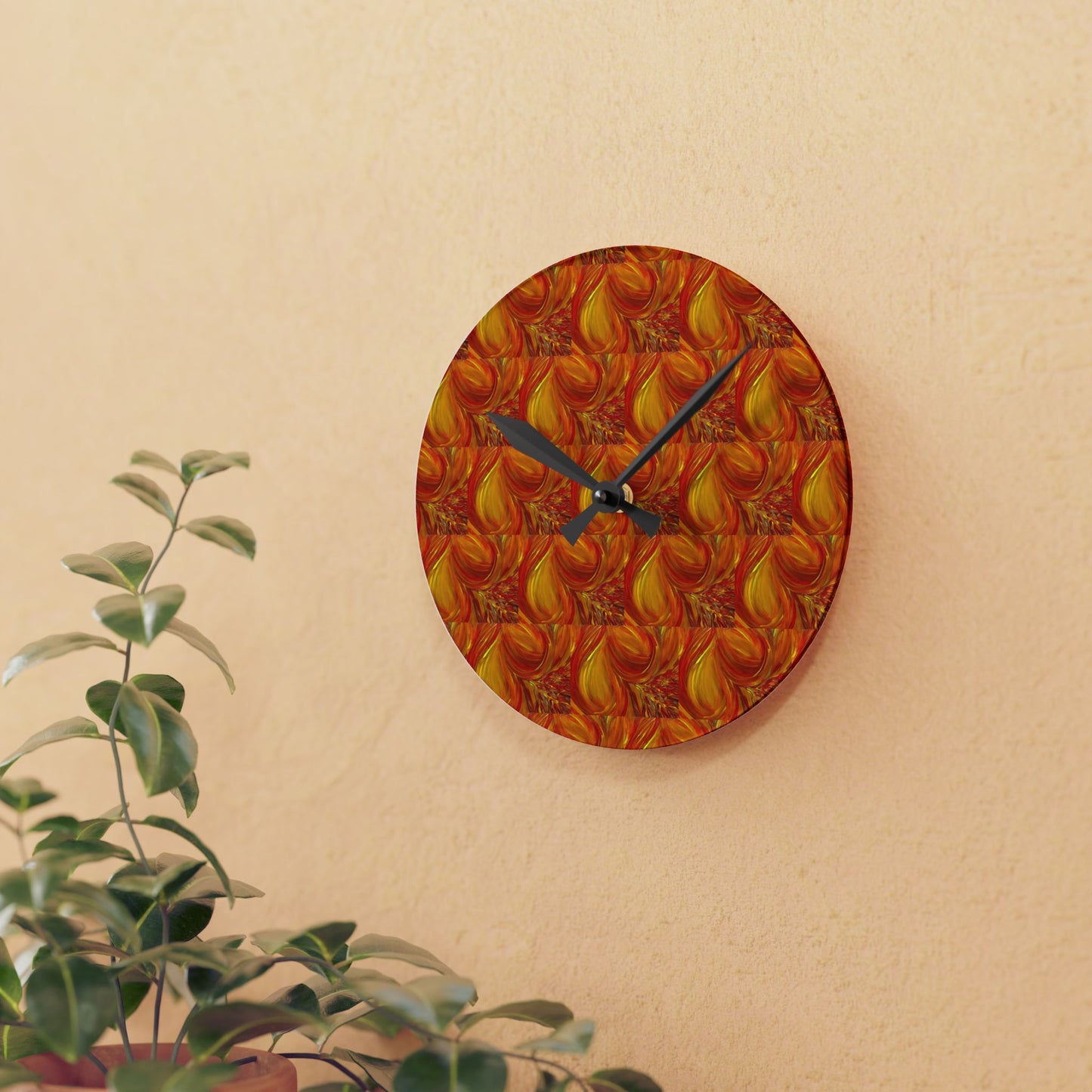 Autumn x Anum Acrylic Wall Clock Art A3