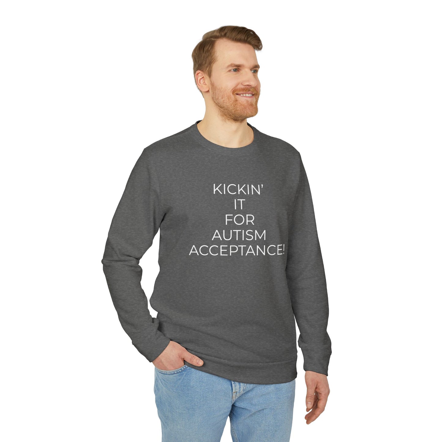 Adidas x Neurodivergent Synergy Unisex Crewneck Sweatshirt - KICKIN’ IT FOR AUTISM ACCEPTANCE!