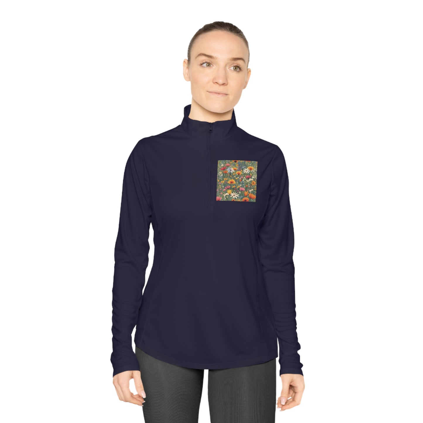 Wildflower Neuroaesthetic Ladies Quarter-Zip Pullover