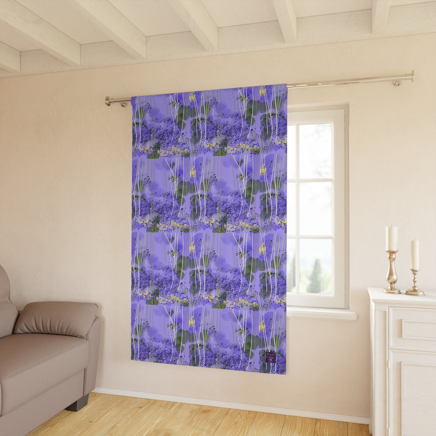 'Bluebell' by Julie Fejer Window Curtains (1 Piece)