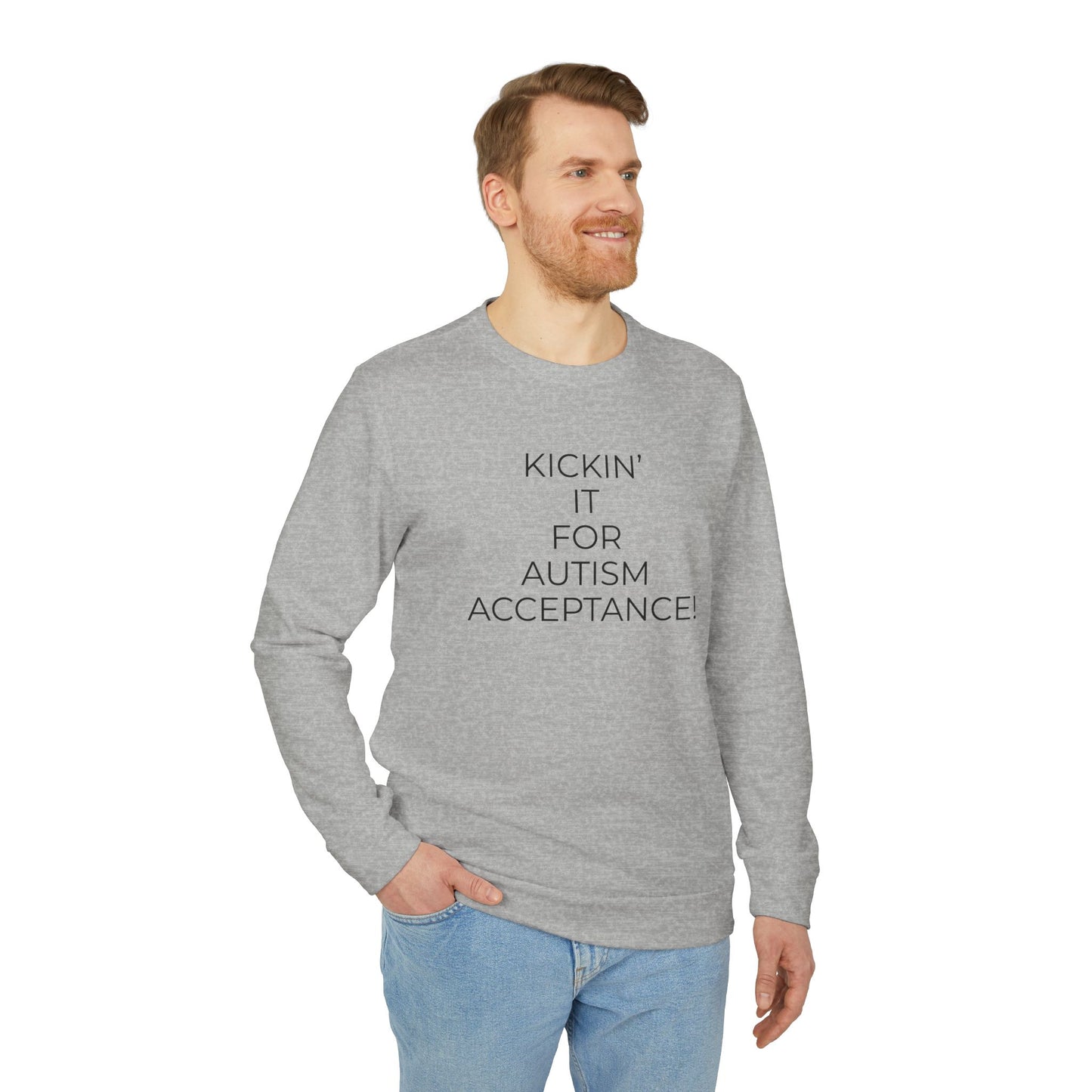 Adidas x Neurodivergent Synergy Unisex Crewneck Sweatshirt - KICKIN’ IT FOR AUTISM ACCEPTANCE!